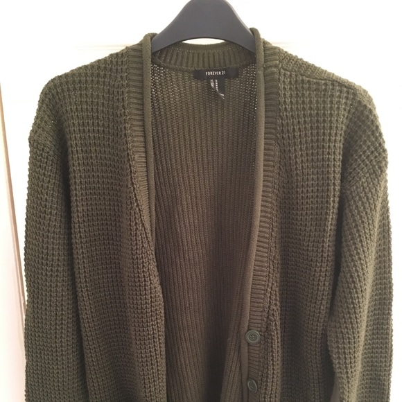 Forever 21 Sweaters - F21 Olive green cardigan